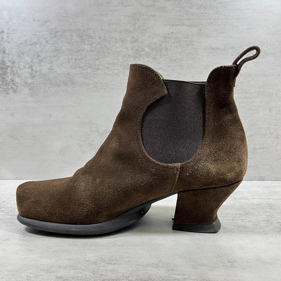 John Fluevog Wearever Thanks Dalu Suede Leather Chelsea Boots - Women's Size 7 - - Picture 5 of 9